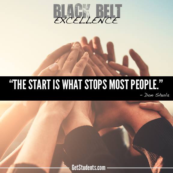 The start is what stops most people
