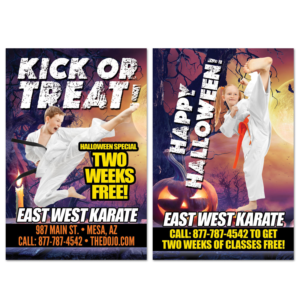 Kick or Treat Glow AD Card