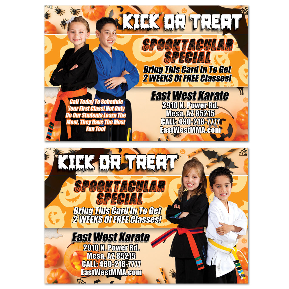FUN Orange Halloween AD Card