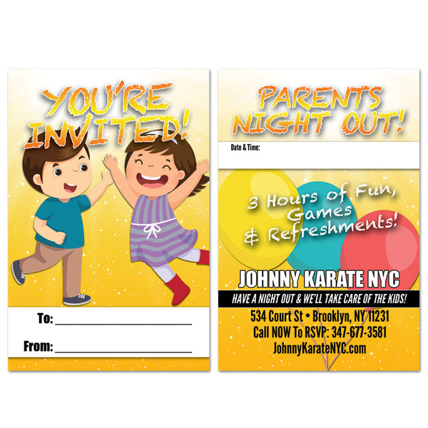 Parents Night Out Invite AD Card