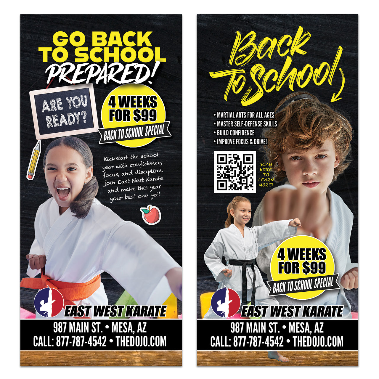 Back To School Chalk Rack Card