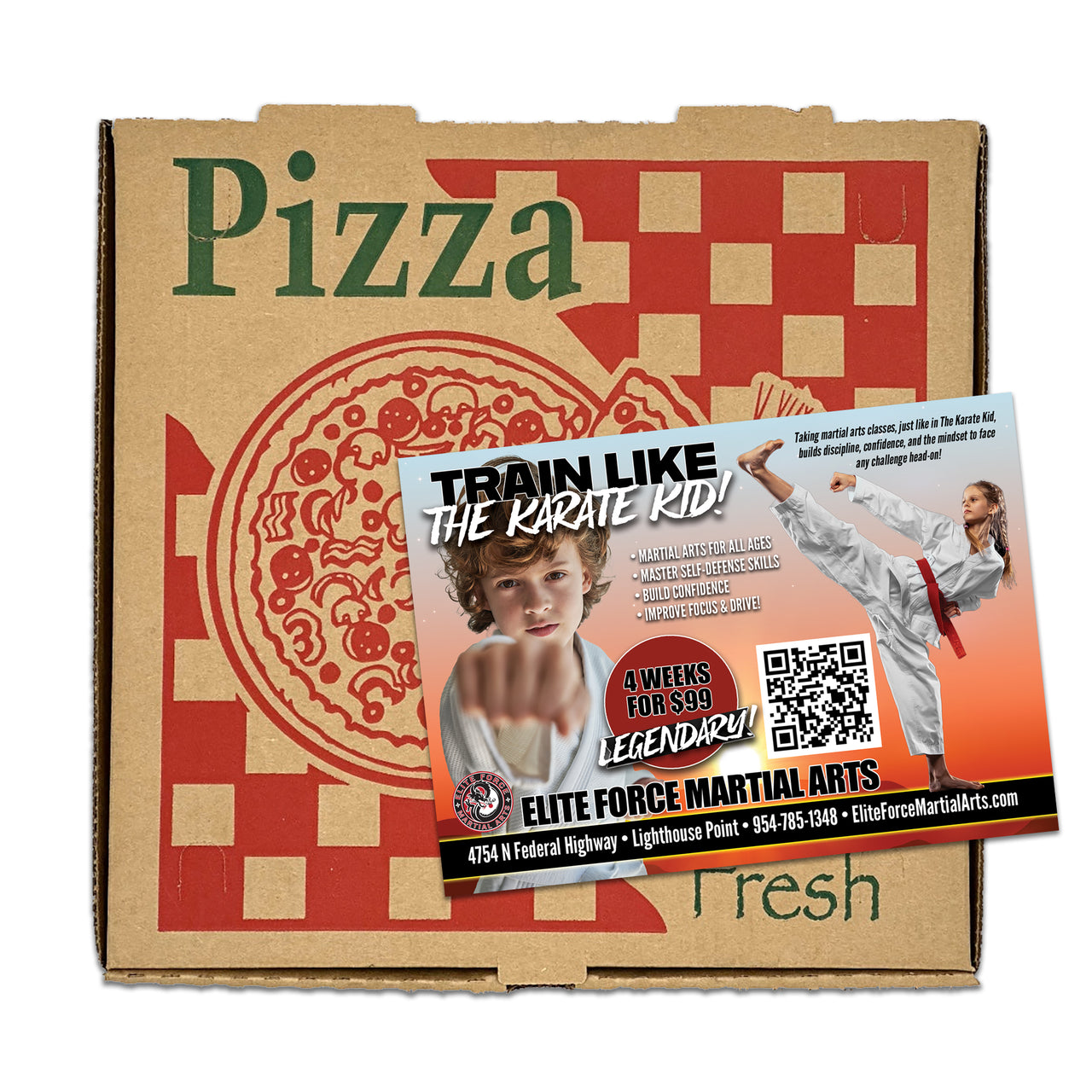 Karate Kid Pizza Box Toppers