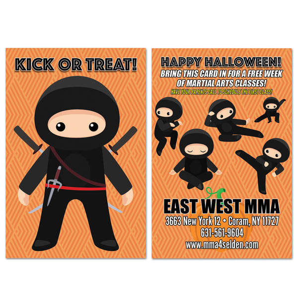 Ninja Halloween AD Card - Get Students