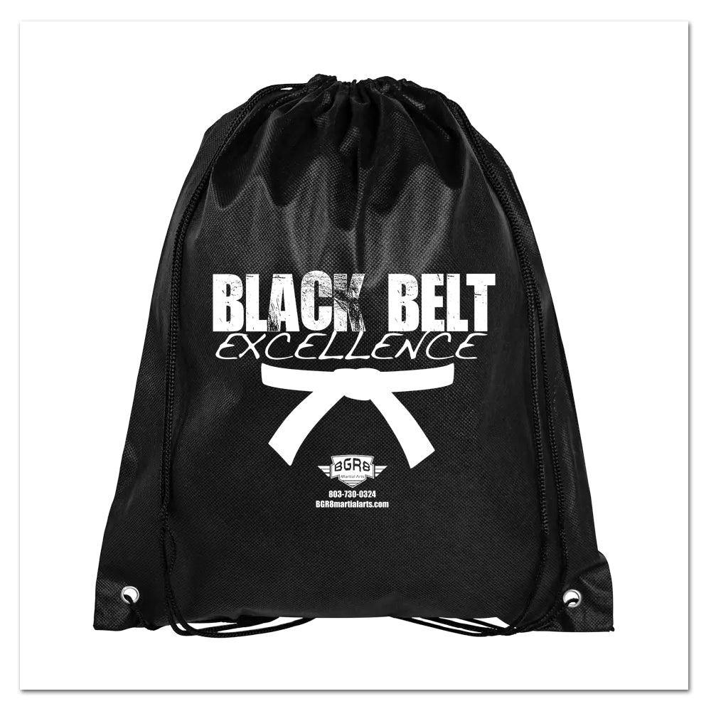 Black Belt Excellence Drawstring Nylon Bags - Get Students