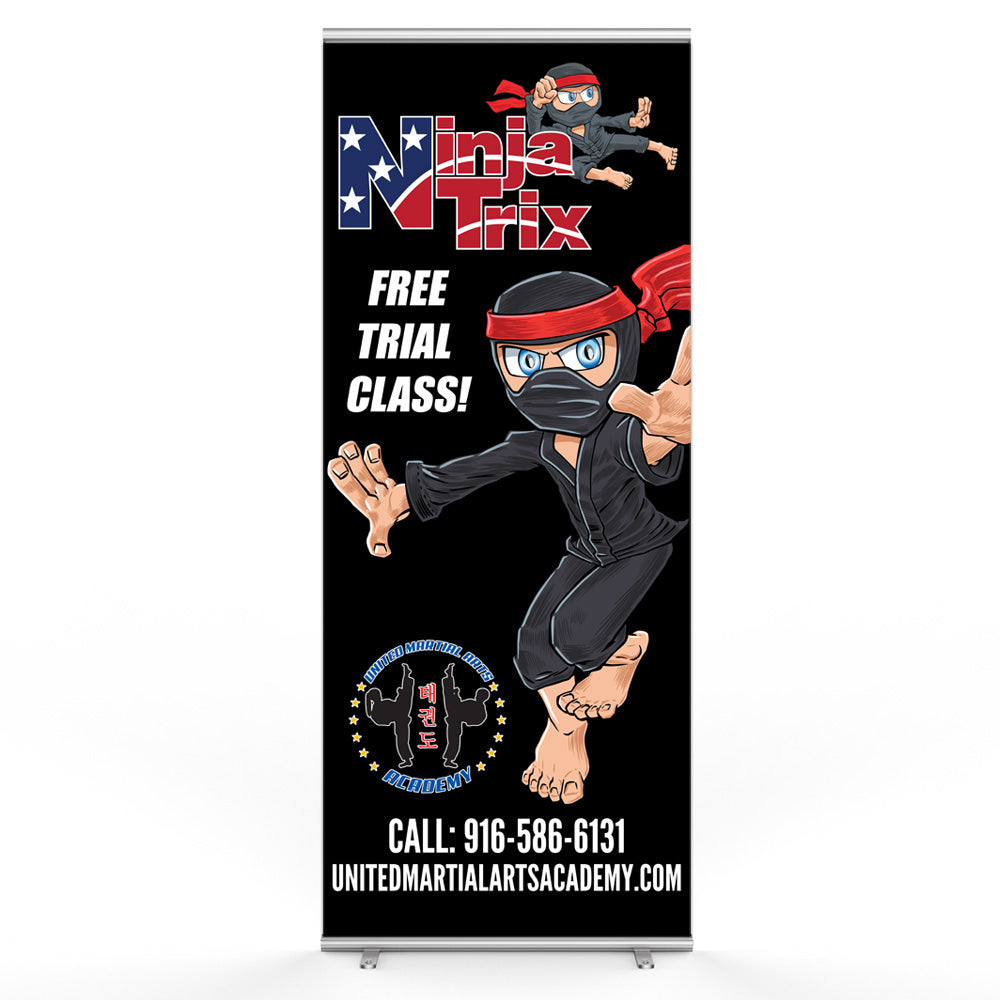 Ninja Trix Pop Up Banner - Get Students