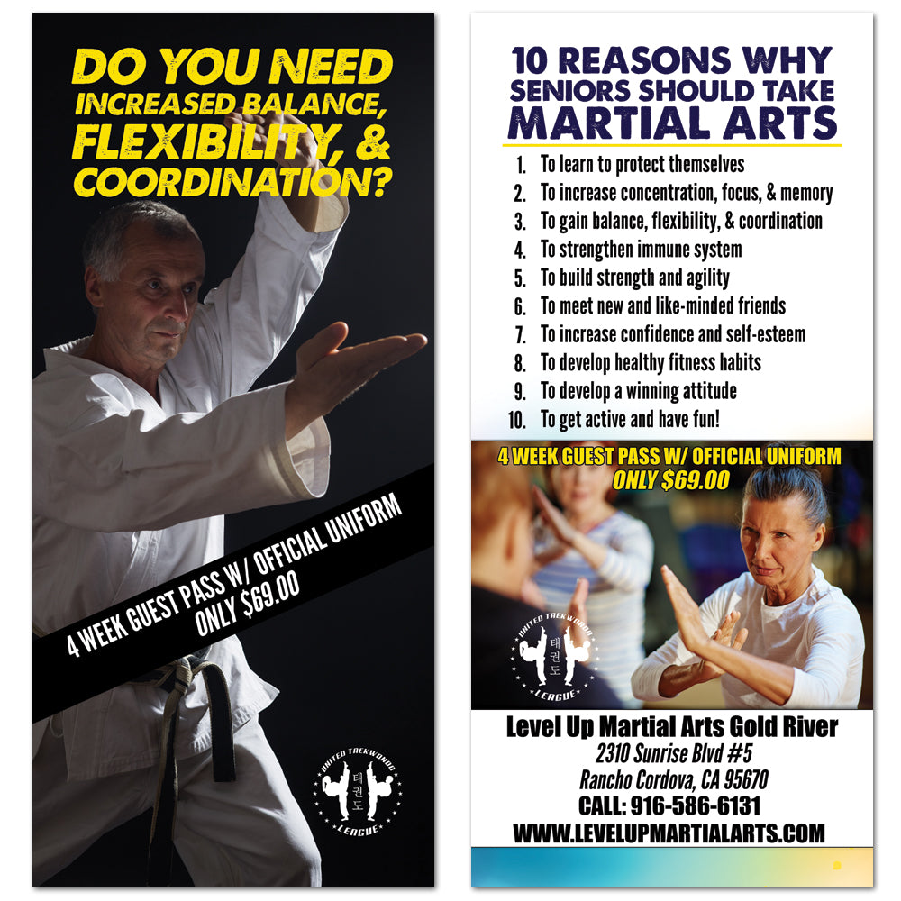 Seniors Martial Arts Rack Card - Get Students