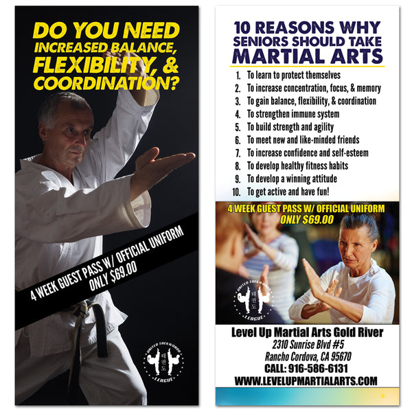 Seniors Martial Arts Rack Card - Get Students