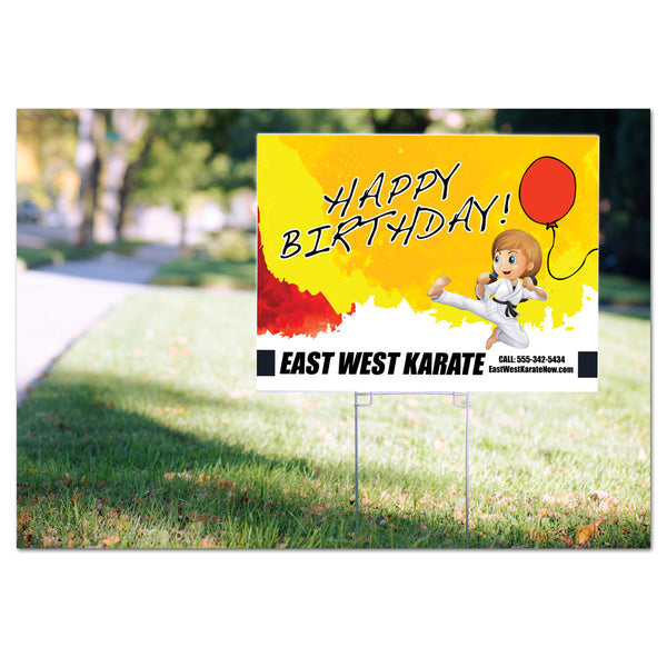 Happy Birthday! Yard Signs - Pack of 50 or 100 - Get Students