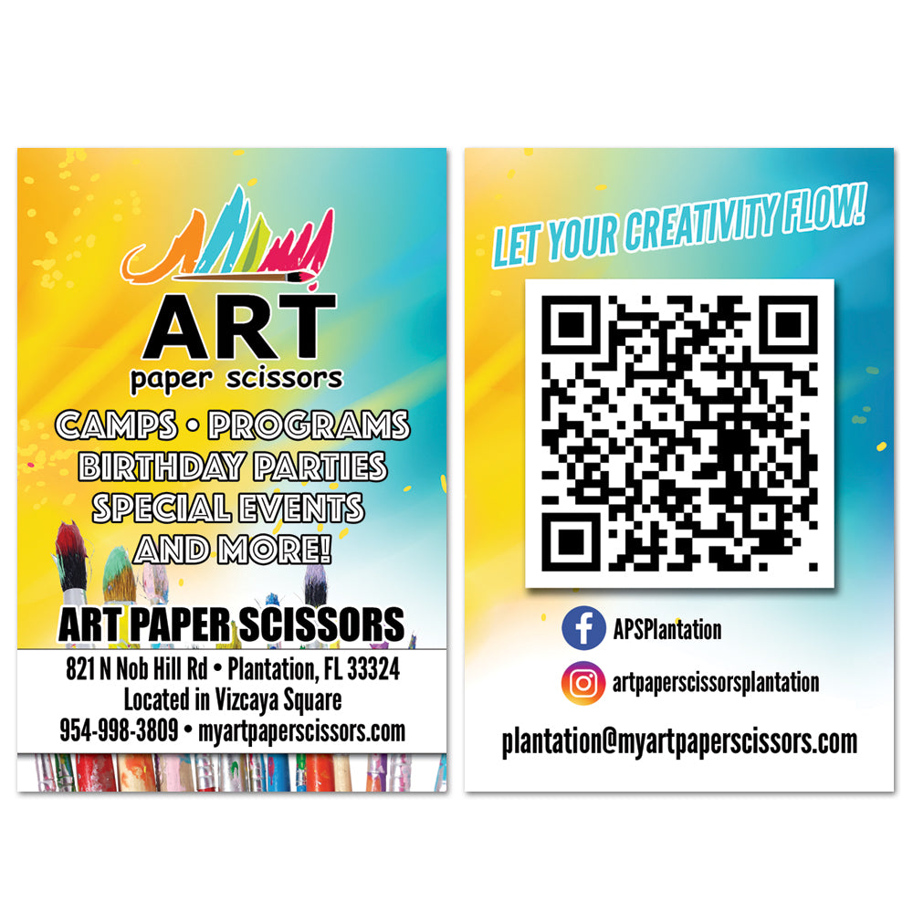 Art Paper Scissors Ad Card