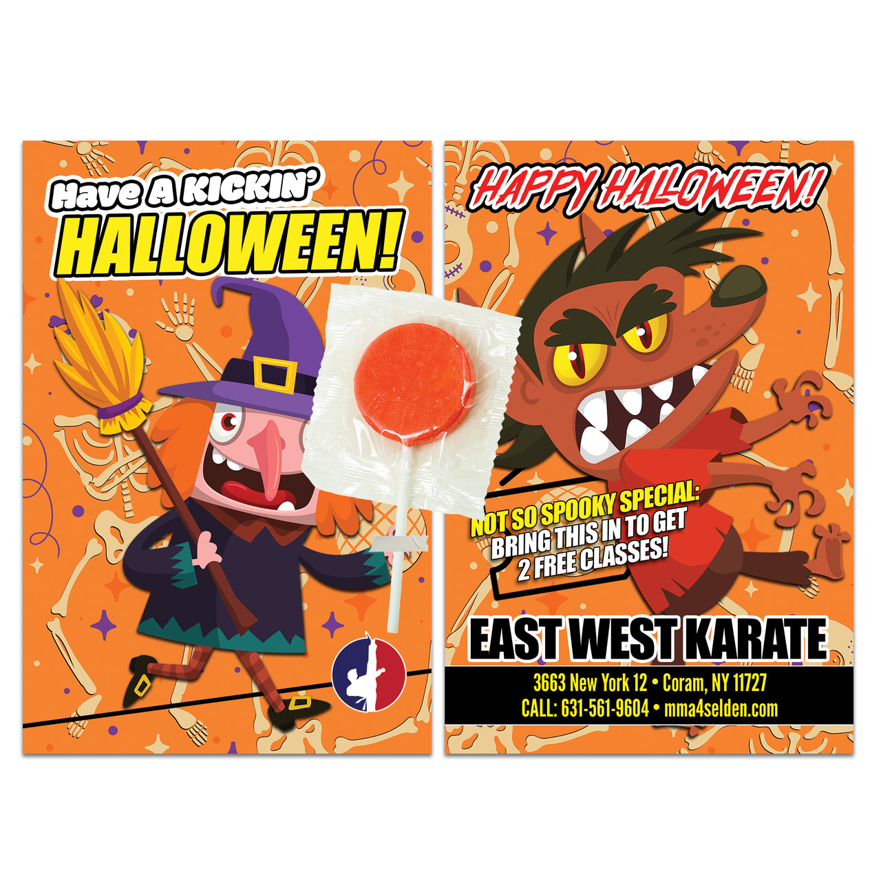Halloween 2025 Candy Ad Card