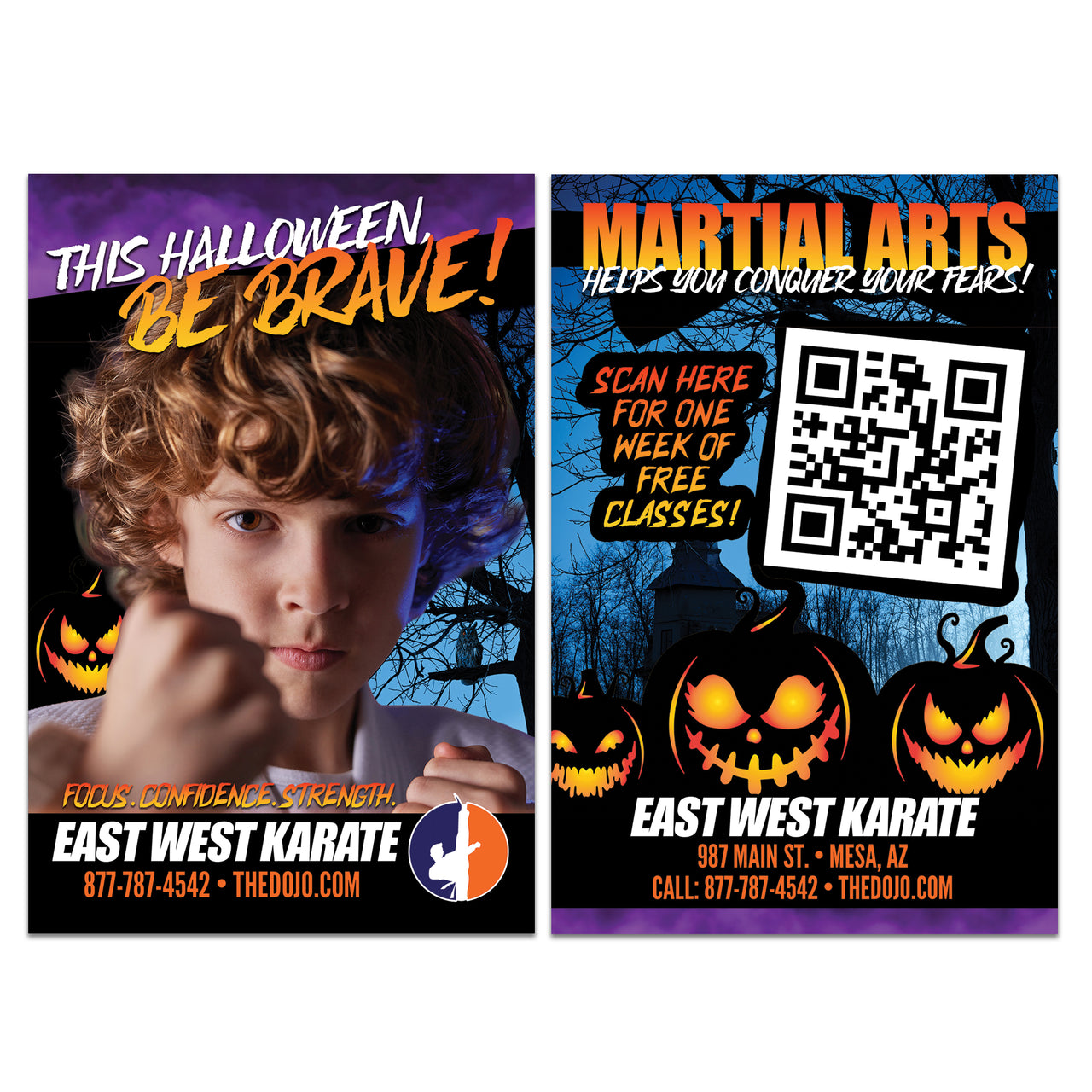 No Fear Halloween AD Card