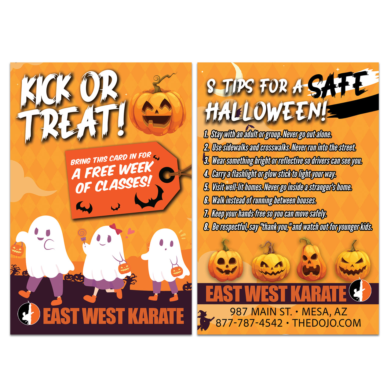 Safety Tips Halloween AD Card 2026