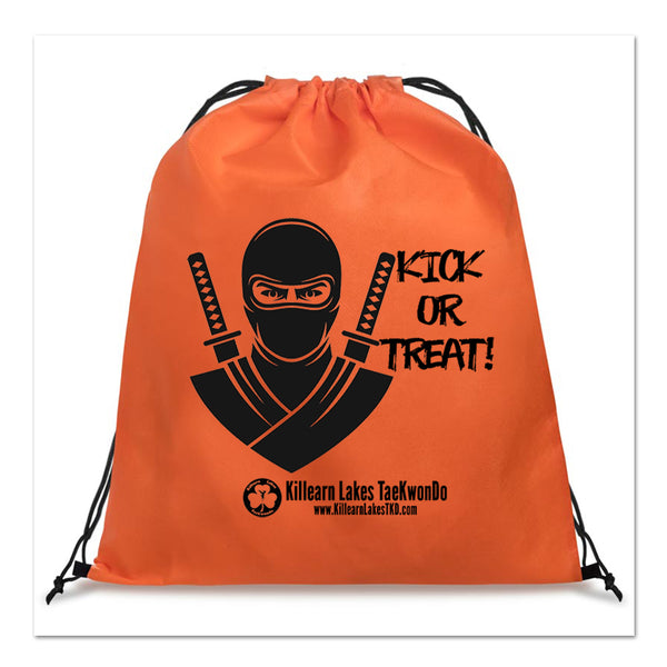 Kick or Treat Ninja Drawstring Bags