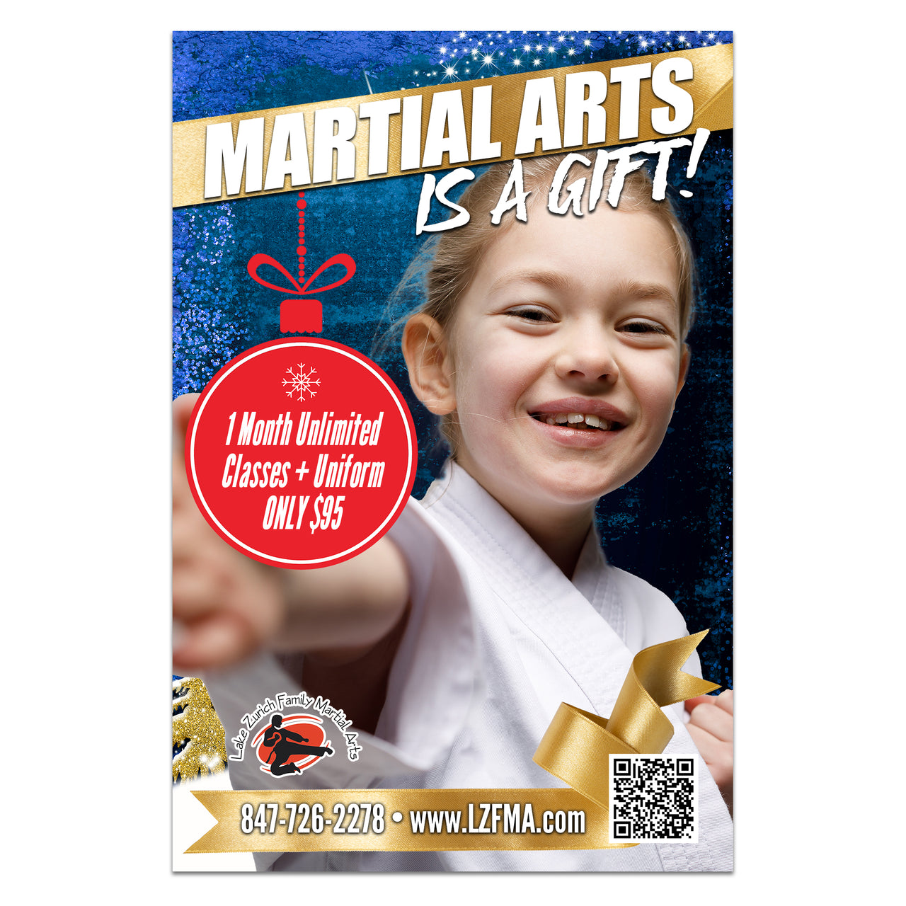 Holiday Martial Arts Vinyl Banner
