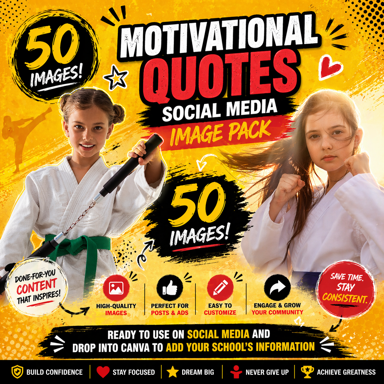 Motivational Quotes Social Media Images Pack - Get Students