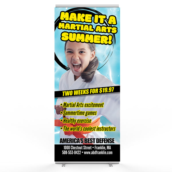 Martial Arts Summer Pop Up Banner
