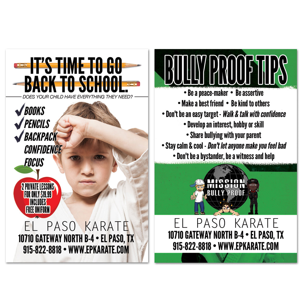 Back to School/Bully Proof Tips Card - Get Students