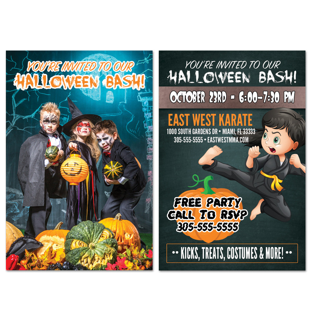 Halloween Bash Invite AD Card - Get Students