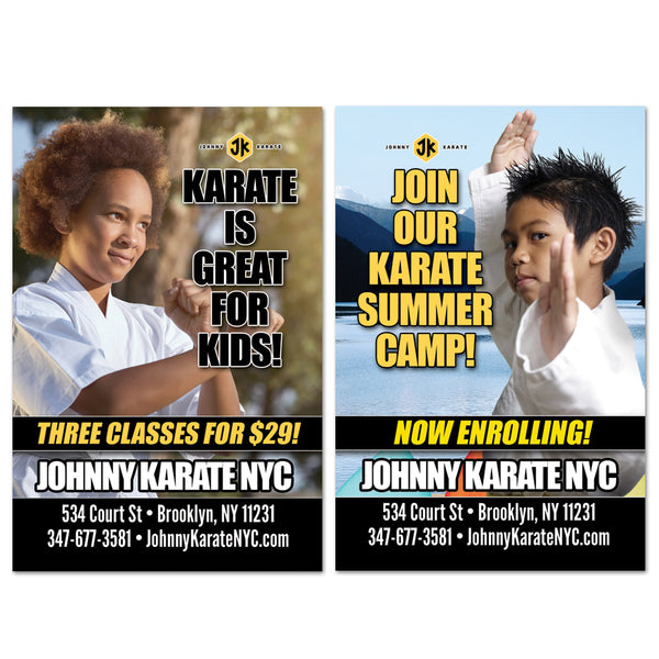 Kids Martial Arts & Summer Camp AD Card - Get Students
