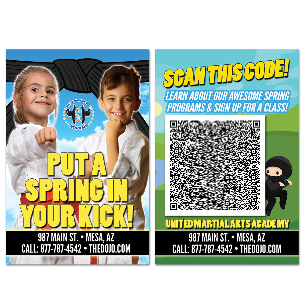 Spring Martial Arts AD Card - Get Students