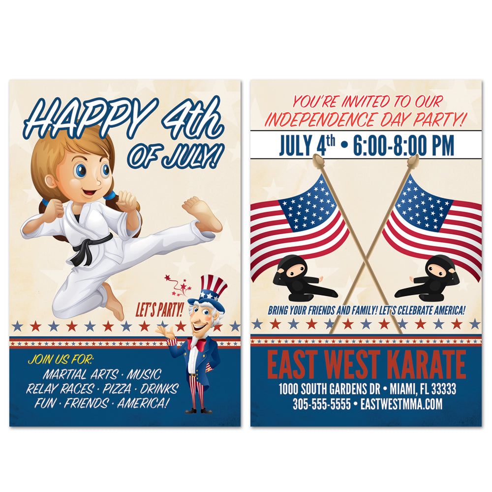 4th of July Party Invite AD Card - Get Students