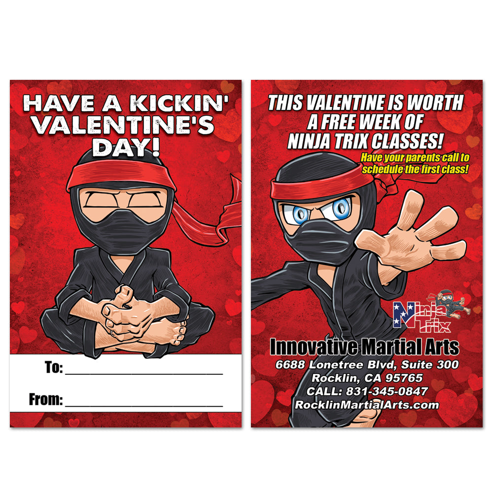 Ninja Trix Valentine AD Card 01 - Get Students