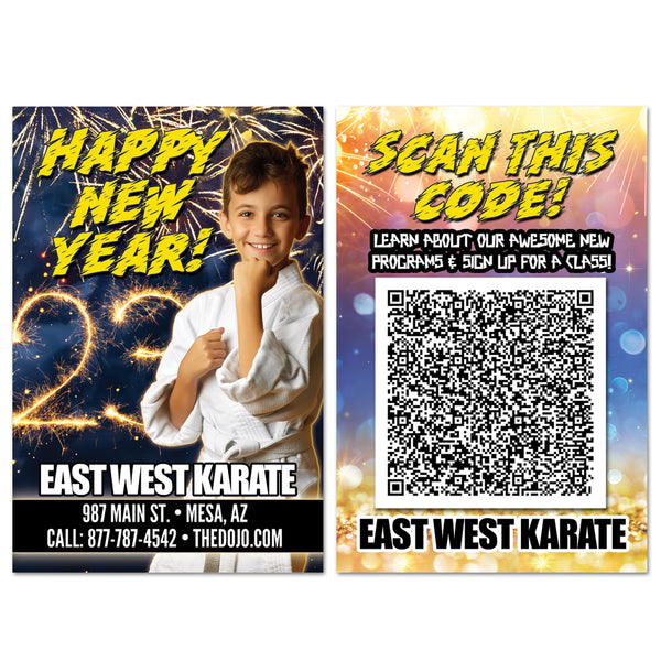New Years Kids QR AD Card - Get Students