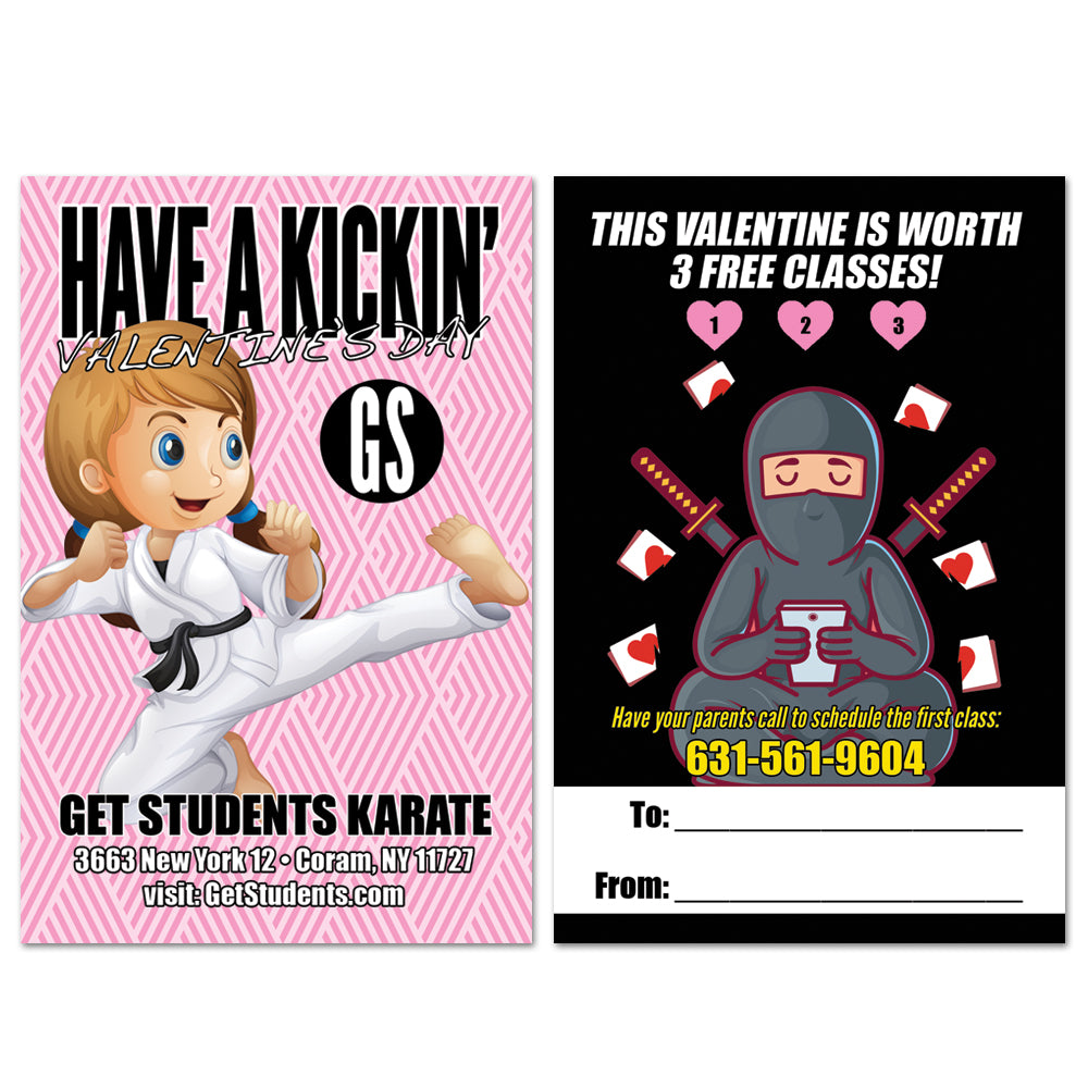 3 Hearts Valentine AD Card - Get Students
