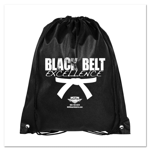 Black Belt Excellence Drawstring Nylon Bags - Get Students