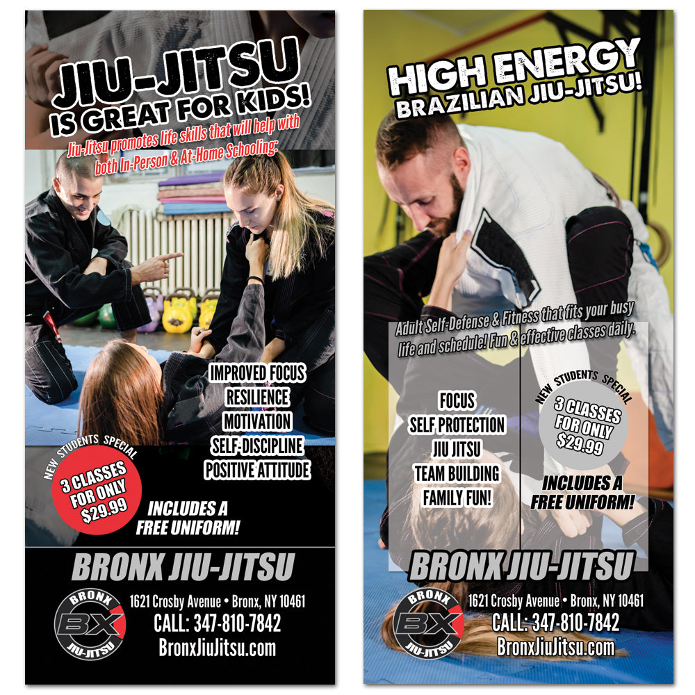 Jiu Jitsu Kids & Adults Rack Card - Get Students