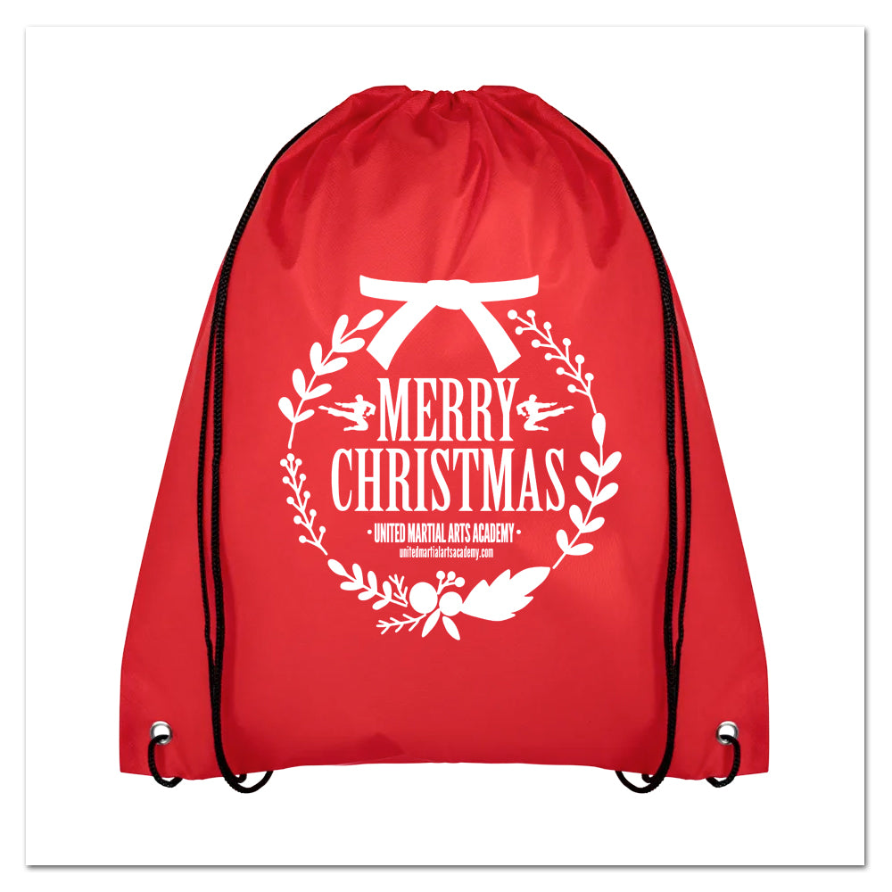 Merry Christmas Drawstring Nylon Bags - Get Students