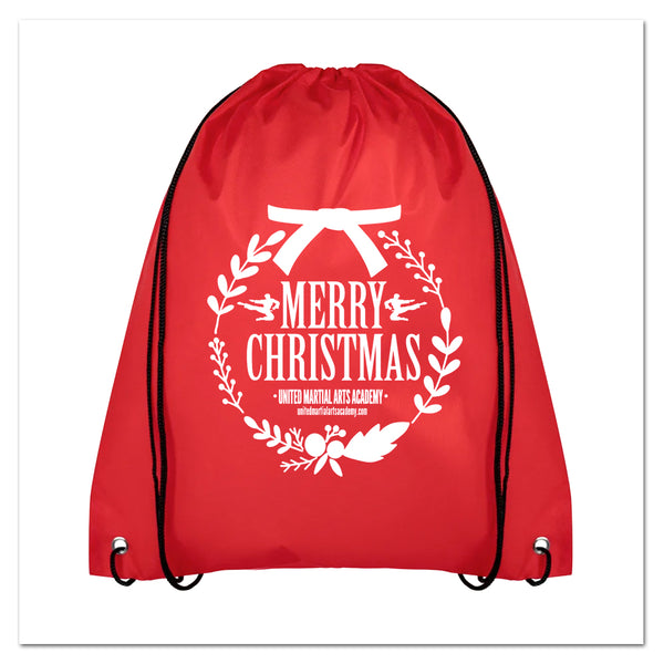 Merry Christmas Drawstring Nylon Bags - Get Students