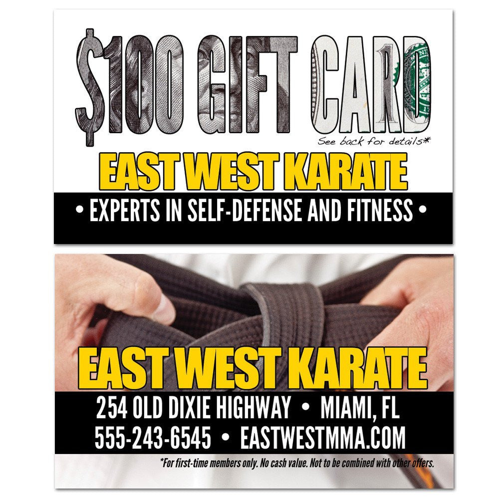 Martial Arts Plastic Gift Card - Get Students