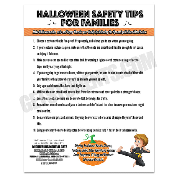 Halloween Safety Tips Flyer - Get Students
